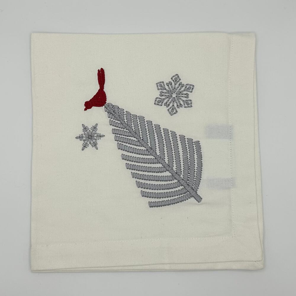 NEW 8 The Company Store Winter Wood Cloth Dinner Napkins 9"x9" 100% Cotton